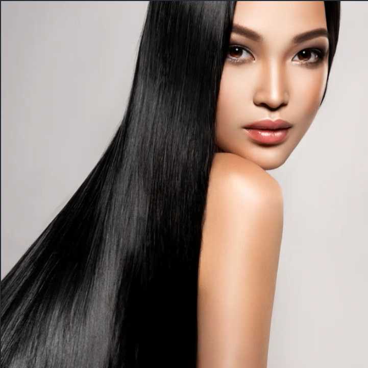 Girl with shiny long hair