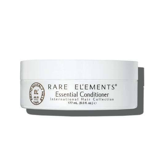 Rare Elements Essential Conditioner jar on a white background